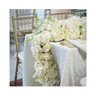 ShinyBeauty 90x132-Inch White Rectangle Sequin Tablecloth- for Wedding/Party(90x132-Inch) (White)