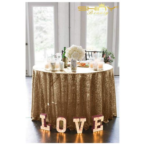  ShinyBeauty Copper Party Decorations 120Inch-Copper-Round Tablecloth Twinkle Twinkle Little Star Decorations-0809E