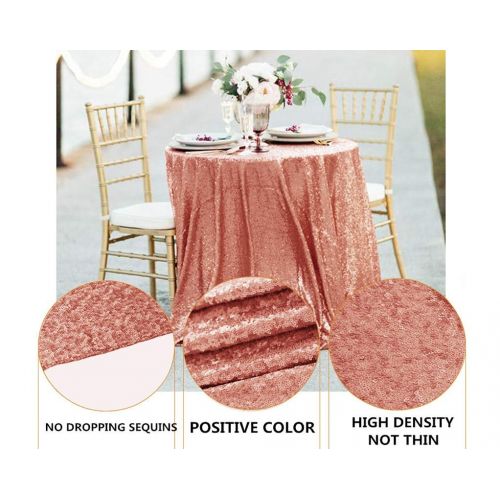  ShinyBeauty Blush Party Decorations 120Inch-Blush-Round Tablecloth Twinkle Twinkle Little Star Decorations-0809E