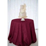 ShinyBeauty Burgundy Sequin Tablecloth 72Inch Wine Round Linen Tablecloth Sequin Burgundy Table Cloth-190330E