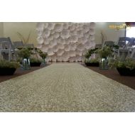 ShinyBeauty 50FTx4FT Wedding Aisle Runner Champagne Gold Carpet Runner for Party Sparkling White Aisle Runner Indoor Outdoor Carpet ~ N 9.27