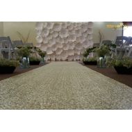 ShinyBeauty ShinyBeatuy 20FTx4FT Iridescent White Wedding Aisle Floor Decorations Sparkly Runners