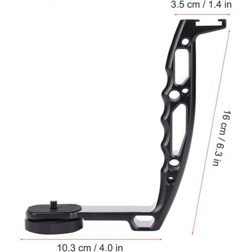  Shipenophy Single Handle Grip Aluminum Alloy Gimbal L Bracket Extended for Crane 2 Gimbal