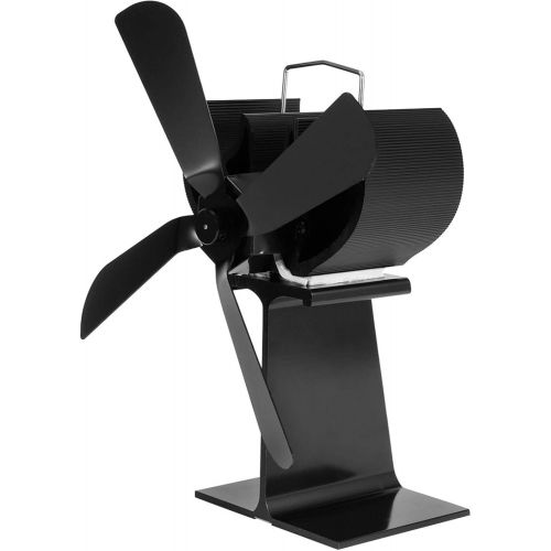  Shipenophy 4 Blade Heat Powered Fan, 4 Blade Heat Stove Fan No Electricity Power Needed Durable and Sturdy for Wood Burning Stove Log Burner Fireplace