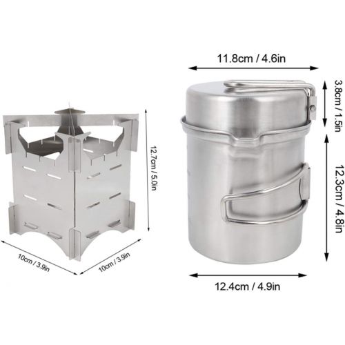  Shipenophy Wood Stove, Stainless Steel Lightweight Camping Wood Stove for Outdoor Activities