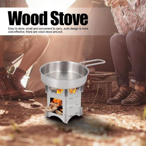  Shipenophy Wood Stove, Stainless Steel Lightweight Camping Wood Stove for Outdoor Activities