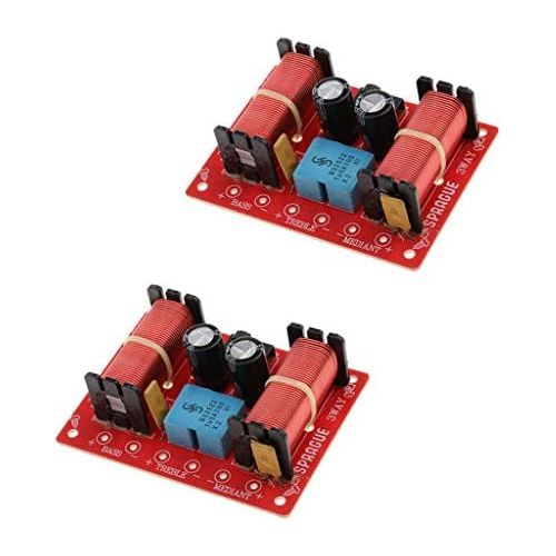  [아마존베스트]-Service-Informationen Shiwaki 2pcs 3-Way Loudspeaker Crossover Audio Filter Frequency Divider for Car Home