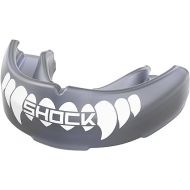 Shock Doctor Mouth Guard for Braces, Sports Mouthguard for Football, Lacrosse, Hockey, Basketball, Strapless, Youth & Adult, Adult, Fangs