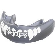 Shock Doctor Mouth Guard for Braces, Sports Mouthguard for Football, Lacrosse, Hockey, Basketball, Strapless, Youth & Adult, Youth, Fangs