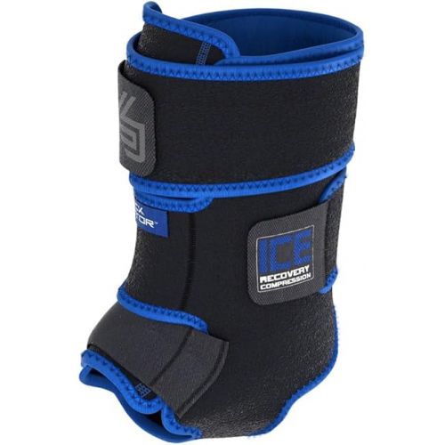  Shock Doctor 752-01-30 ICE Recovery Compression Ankle Wrap Black Adult-L/XL