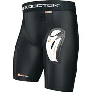 Shock Doctor Adult Compression Short with Bio-Flex Protective Cup, Baseball, Hockey, Softball, Lacrosse, Football, and Soccer