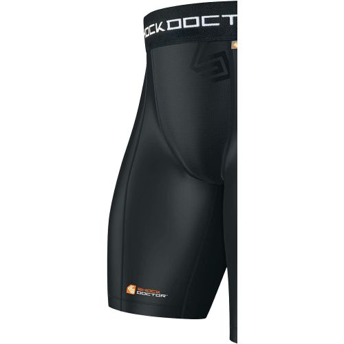  Shock Doctor Adult Compression Short with Bio-Flex Protective Cup, Baseball, Hockey, Softball, Lacrosse, Football, and Soccer