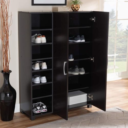  Shoe rack Baxton Studio Shoe Cabinets, One Size, Wenge