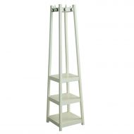 Shoe rack ORE International AFW1275W Three Tier Tower Shoe and Coat Rack, White