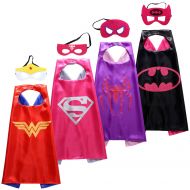 Sholin Superhero Dress Up Costumes Capes and Masks for Girls