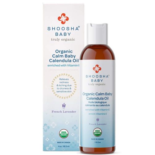  Organic Calendula Oil for Babies, Real Calendula Oil, Calendula Massage Oil Moisturizer, Hypoallergenic, Gluten-Free, 100% Biodegradable - Shoosha… (Scented)