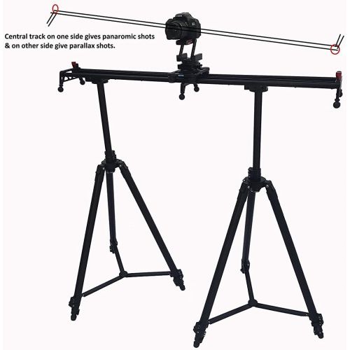  Shootvilla Auto Pan Slider 4ft, Dolly for DSLR Video Camera Movie Film Editing