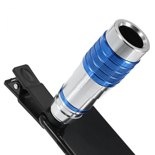  ShopSquare64 12X Travel Telescope Clip-on External Telephoto Lens Replacement Smartphone Camera Lens Kits