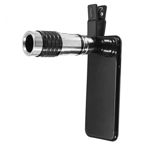  ShopSquare64 12X Travel Telescope Clip-on External Telephoto Lens Replacement Smartphone Camera Lens Kits