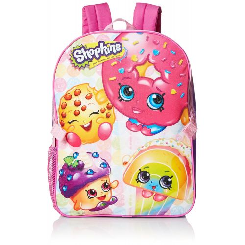  Shopkins Little Girls Backpack with Lunch, Pink, One Size