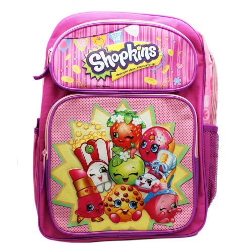  Backpack - Shopkins - Pink Large School Bag 16 New 415074