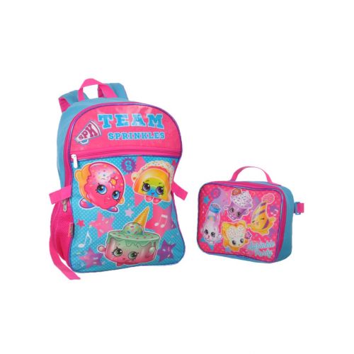  Shopkins Girls Backpack with Lunch, blue