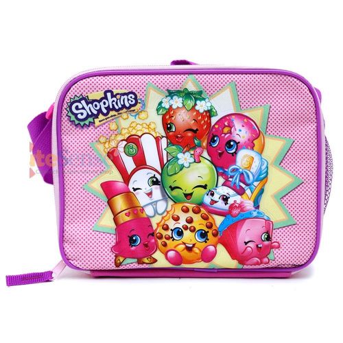  Shopkins 16 GIRLS KIDS LARGE ROLLING BACKPACK Plus LUNCH BAG