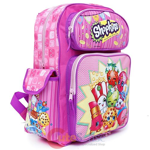  Shopkins School Backpack Set 16 Large Backpack with Lunch Bag