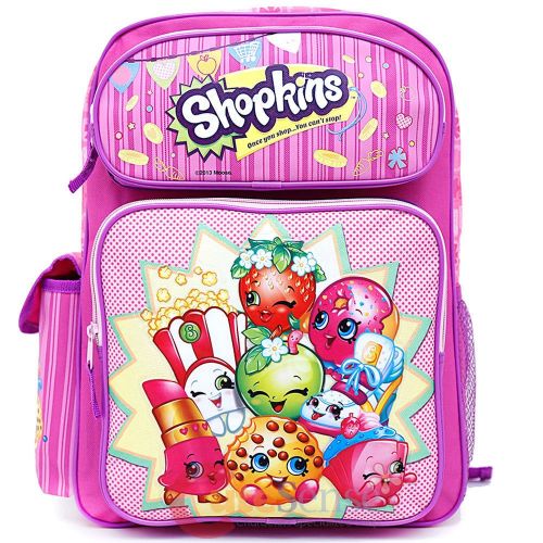  Shopkins School Backpack Set 16 Large Backpack with Lunch Bag