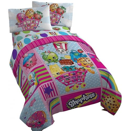  Shopkins Comforter and Twin Sheet Set Girls Bedding