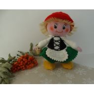 ShopknittedtoysRU Knitted Doll Red Riding Hood, Toy Knitting, Stuffed Doll, Hand Knitted Doll, Knitted Doll