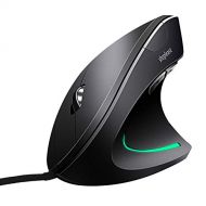 Shoplease Wired Vertical Mouse, Optical Ergonomic Mouse with 4 Adjustable DPI 800/1200/2000/3200, 5 Buttons USB Computer Mouse , Better for Large and Medium Sized Hands