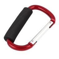 Shopping Buggy Stroller Foam Handle Aluminum Alloy Carabiner Grab Hook Clip Red by Unique Bargains