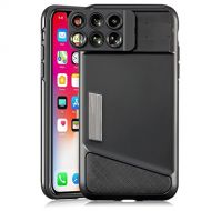 Shopping_Shop2000 iPhone X Camera Lens Case, Fisheye, Telephoto, Super Wide-angle, Macro With Double Layer Protection Phone Case Back Cover Camera Lens For iPhone X/iPhone Ten Only.