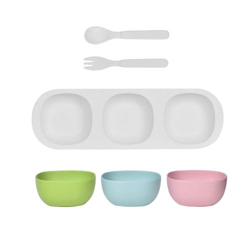  Shopwithgreen Bamboo Snack Bowl Set 4- Tapas Bamboo Dinnerware, Microwave & Dishwasher...