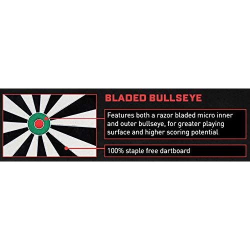  Shot! Darts The Bandit Steel Tip Dartboard-Professional Bladed Bristle Board-Official Competition Size-Self Healing Sisal-Reduced Bounce Outs-Staple Free Bullseye