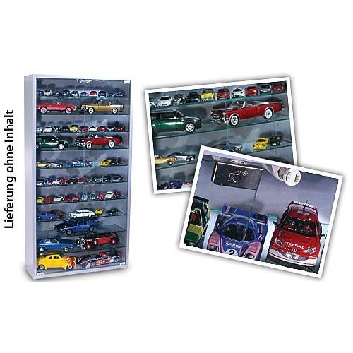  Showcase showcase with 10 Glass shelves for over 100 1:43er or 22 1:18er, Model Car, Model Kit, MCW 1:0