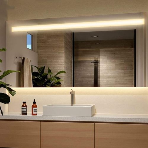  Shower Mirrors Led Bathroom Mirror Wall Hanging Mirror Anti-Fog Bathroom Mirror with Light Bathroom Mirror Bathroom Lamp Mirror (Color : Silver, Size : 60803cm)