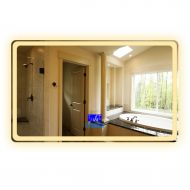 Shower Mirrors Led Mirror Wall Hanging Bathroom Mirror Touch Screen Bluetooth Light Mirror Anti-Fog Bathroom Mirror with Light Smart Mirror (Color : Silver, Size : 70903cm)