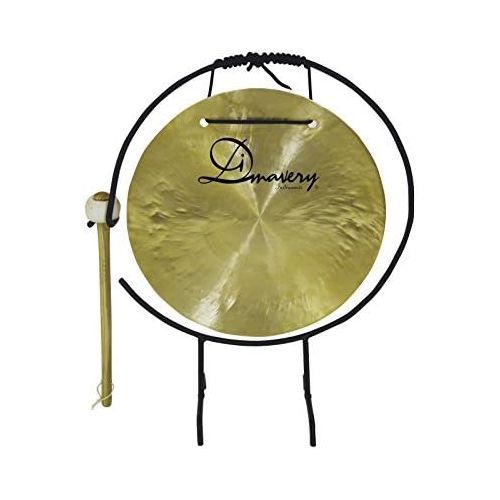  [아마존베스트]Showking Gong Thunder, Copper, 25cm, with and Beater Effect Doorbell 25Inch/China Gong with Stand and Walking Stick StandKlangbeisser