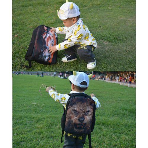  Showudesigns Children Small School Backpack and Lunch Bag for Toddler Kids Pug Dog White