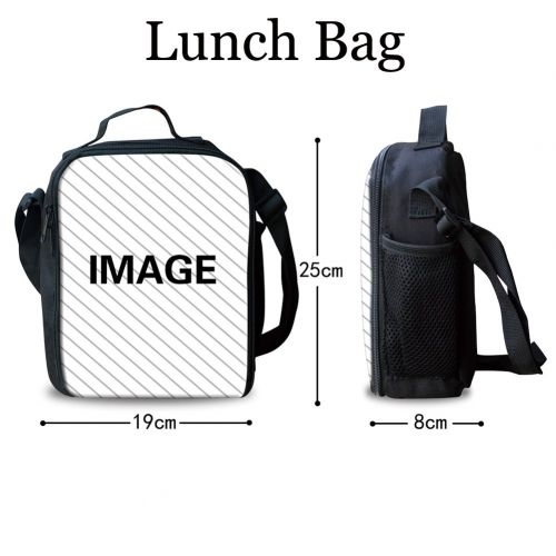  Showudesigns Schoolbag Backpack + Small Lunch Box Food Picnic Bag + Pencil Case for Kids Girls Beautiful