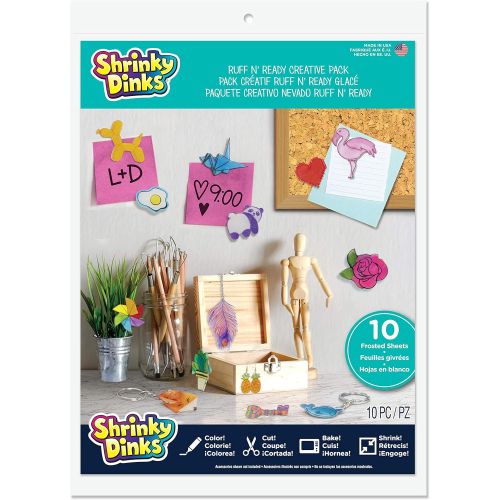  [아마존베스트]Shrinky Dinks Creative Pack 10 Sheets Frosted Ruff n Ready