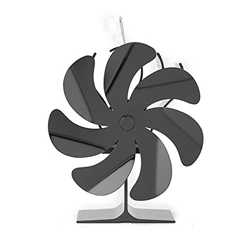  Shuanghua 7 Blades Fireplace Fan, Wood Burning Stove Fan Heat Powered Fireplace Fan, Silent Motors Heat Stove Fan Aluminum?alloy Heating Fan for Wood/log Burner/fireplace, Eco friendly and S