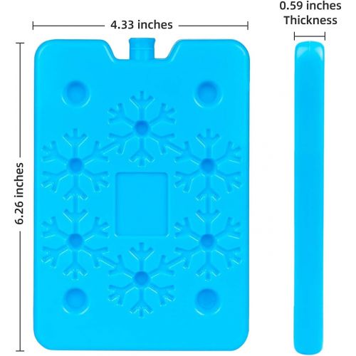  shuangjishan Ice Pack for Lunch Box,Ice Pack Cooler Reusable,Keep Cold & Fresh,Long Lasting,Thin Freezer Ice Pack for Camping,Fishing,Beach & Picnics,Set of 4,Large