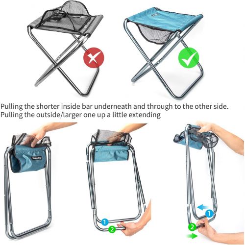  Shuangjishan Folding Fishing Stool,Lightweight Camping Stools,Collapsible Portable Compact Travel Stools Fold Camp Chair Stool for Walking Hiking Hunting