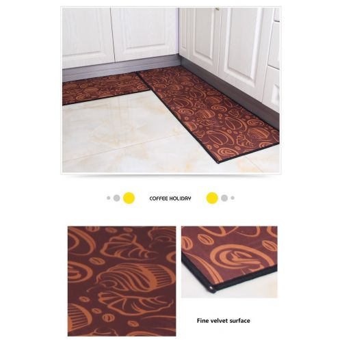  Shuheng Kitchen Floor Mat 2 Piece Sets Kitchen Mat Doormat Runner Bathroom Rug Laundry Mat Laundry Rug Non-Slip Rubber Backing Boho Carpet