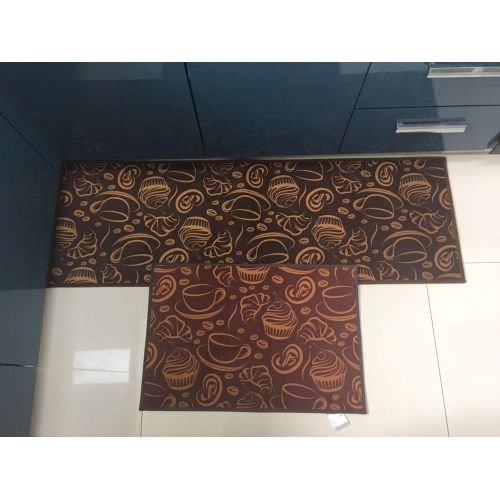  Shuheng Kitchen Floor Mat 2 Piece Sets Kitchen Mat Doormat Runner Bathroom Rug Laundry Mat Laundry Rug Non-Slip Rubber Backing Boho Carpet