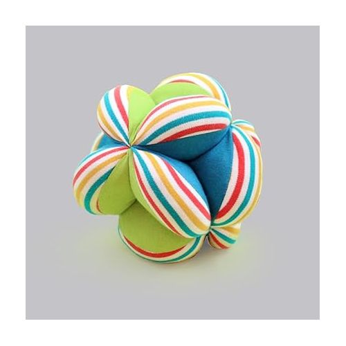  Shumee Colorful Plush Fabric Ball| Baby Textured Ball, Baby Fabric Plush Stuffed Ball Toys, Montessori Soft Ball Toys | Developmental Clutch with Rattle, Infant/Babies | Newborn Gift