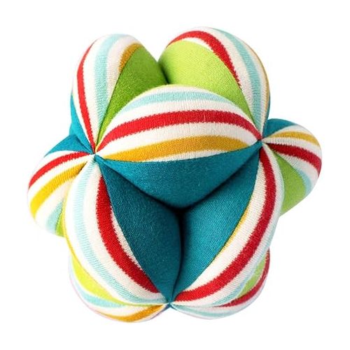  Shumee Colorful Plush Fabric Ball| Baby Textured Ball, Baby Fabric Plush Stuffed Ball Toys, Montessori Soft Ball Toys | Developmental Clutch with Rattle, Infant/Babies | Newborn Gift